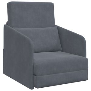 vidaXL Sammenleggbar Sofa seng Mørkegrå 65 x 80 x 83 cm Fløyel