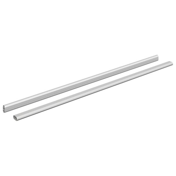 vidaXL Klesslanger 2 pcs s&oslash;lv 764 x 15 x 29 mm Aluminium Legering