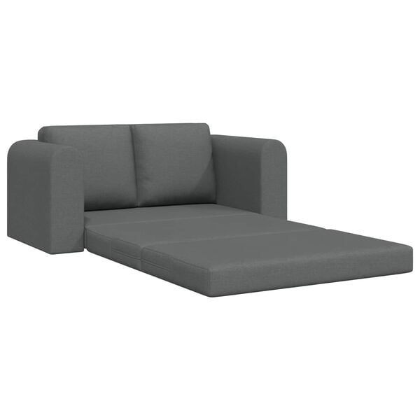 vidaXL Sammenleggbar Sofa seng M&oslash;rkegr&aring; 148 x 71 x 83 cm stoff