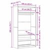 vidaXL Garderobe r&oslash;kt eik 100x50x200 cm konstruert tre
