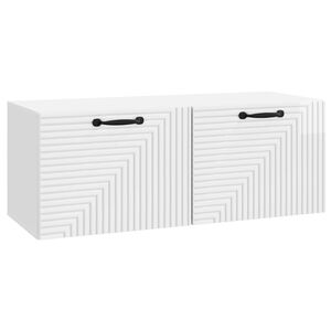 vidaXL Vegghengt TV skap Veggmontert H&oslash;gglans hvit 78,5 x 31 x 30 cm