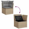 vidaXL Hagesofaer med puter 7 deler beige polyrotting akasie