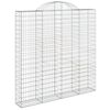 vidaXL Gabionkurver buede 4 stk 200x30x200/220 cm galvanisert jern