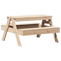 vidaXL Piknikbord for barn 88x97x52 cm heltre furu