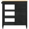 vidaXL Kjøkkenvogn Svart