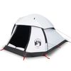 vidaXL Kuppeltelt for camping 1 person hvit blendingsstoff vanntett