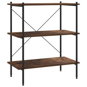 vidaXL Hylle med 3 etasjer svart og naturell 80x40x92 cm