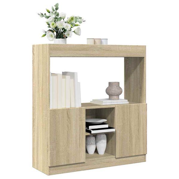 vidaXL Highboard sonoma eik 92x33x100 cm konstruert tre