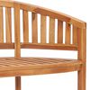 vidaXL Benk bananformet 120 cm heltre teak