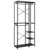 vidaXL Garderobe svart 90x40x213 cm metall og sponplate