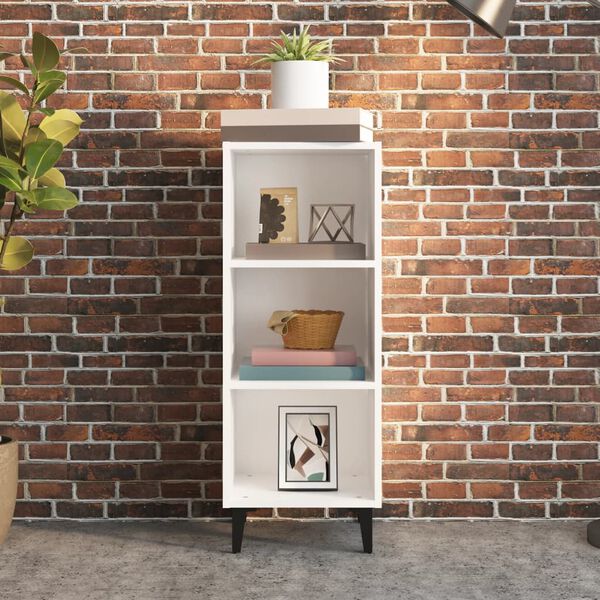 vidaXL Skjenk hvit 34,5x32,5x90 cm konstruert tre