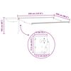 vidaXL Elektrisk Utrekkbar Markise Beige 3,5 x 2,5 m