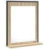 vidaXL Baderomsspeil Svart 50 x 12 x 60 cm Glass og konstruert tre