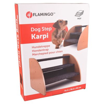 FLAMINGO Hundetrapp Karpi 41,5x38,5x30 cm grå