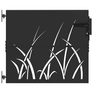 vidaXL Hageport med l&aring;s Svart 85 x 100 cm Pulverlakkert st&aring;l