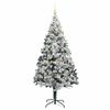 vidaXL Kunstig juletre med 300 LED grønn 210 cm PVC og Stål og Plast