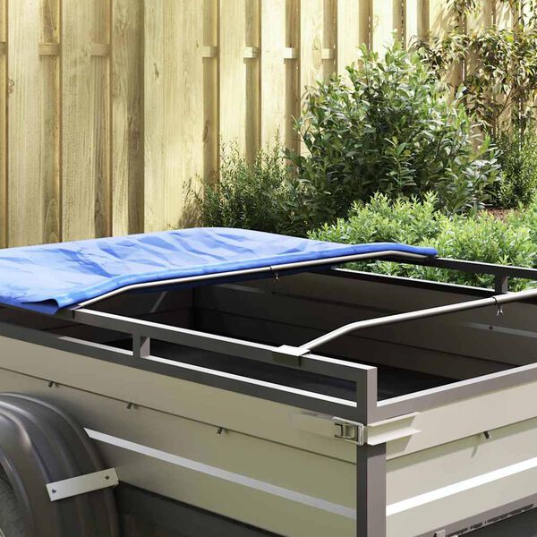 vidaXL Presenningbeslag for tilhengere 4 pcs s&oslash;lv 100-145 cm Aluminium