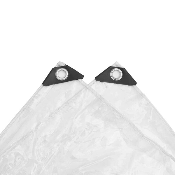 vidaXL Tarpulin Gjennomsiktig 6 x 6 m PVC