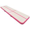 vidaXL Oppbl&aring;sbar gymnastikkmatte med pumpe 800x100x20 cm PVC rosa