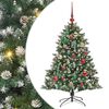 vidaXL Kunstig juletre med 150 LED gr&oslash;nn 120 cm PVC og plast og st&aring;l