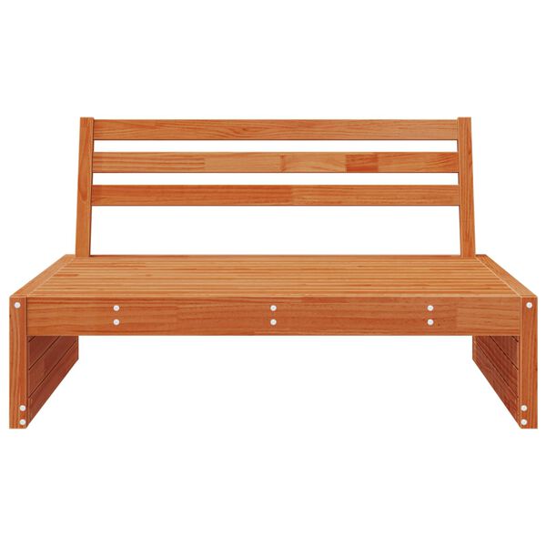 vidaXL Hagem&oslash;bel Midtsofa Massiv furu VoksBrun 120 x 95 x 69 cm