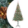 vidaXL Kunstig juletre med 300 LED med stativ gr&oslash;nn 180 cm PVC og st&aring;l
