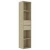 vidaXL Bokhylle sonoma eik 36x30x171 cm konstruert tre