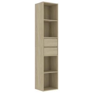 vidaXL Bokhylle sonoma eik 36x30x171 cm konstruert tre