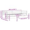 vidaXL Dagseng med skuffer 80x200 cm heltre furu