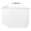 vidaXL Hagetelt med gardiner 360x312x265 cm hvit 180 g/m²