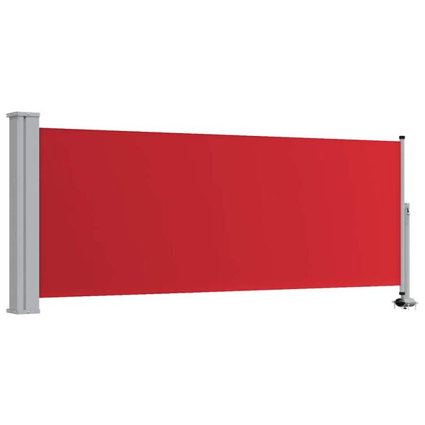 vidaXL Uttrekkbar sidemarkise 100x300 cm r&oslash;d