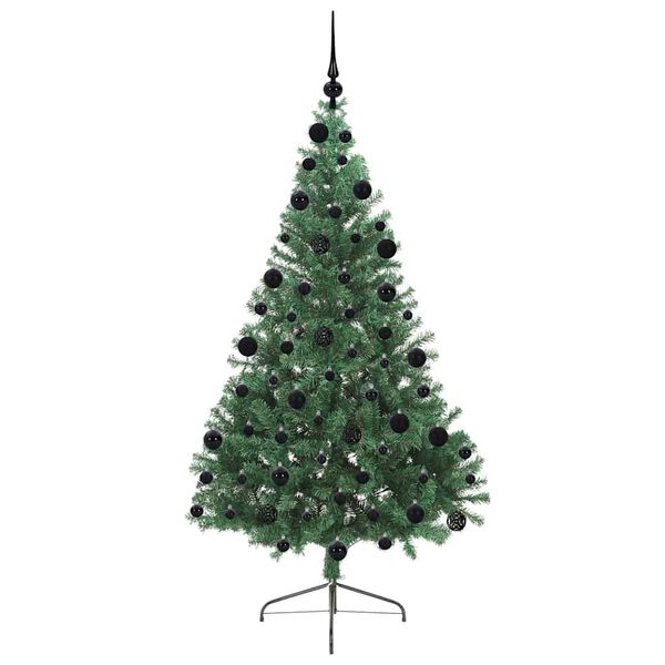 vidaXL Kunstig Forh&aring;ndsopplyst Juletre med 300 LED gr&oslash;nn 210 cm PVC