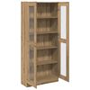 vidaXL Highboard artisan eik 82,5x30,5x185 cm konstruert tre