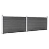 vidaXL Gjerdepanelsett WPC 353x105 cm svart