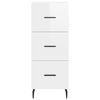 vidaXL Highboard h&oslash;yglans hvit 34,5x34x180 cm konstruert tre