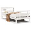 vidaXL Sengeramme med hodegavl hvit 90x190 cm heltre furu