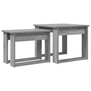 vidaXL Kaffebord Sett 2 stk. Gr&aring; Sonoma 50 x 52 x 42 cm Konstruert tre