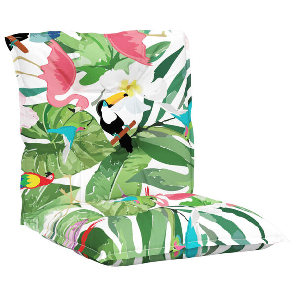 vidaXL Stolputer med lav ryggst&oslash;tte 2 stk flerfarget oxfordstoff