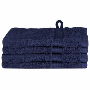 vidaXL Gjesth&aring;ndkle SOLUND 4 stk. Marinebl&aring; 15 x 21 cm 550 gsm