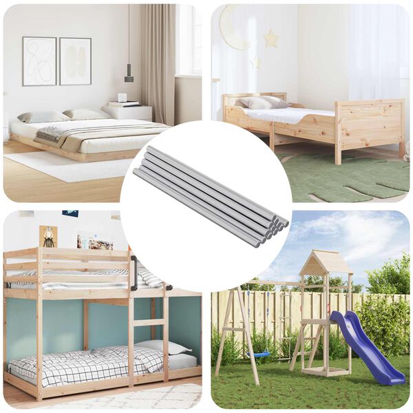 vidaXL Gjengestang 800 pcs s&oslash;lv St&aring;l