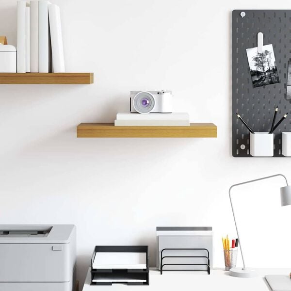 vidaXL Vegghylle Veggmontert Beige 50 x 23 x 4 cm Konstruert tre