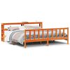 vidaXL Sengeramme med hodegavl voksbrun 200x200 cm heltre furu