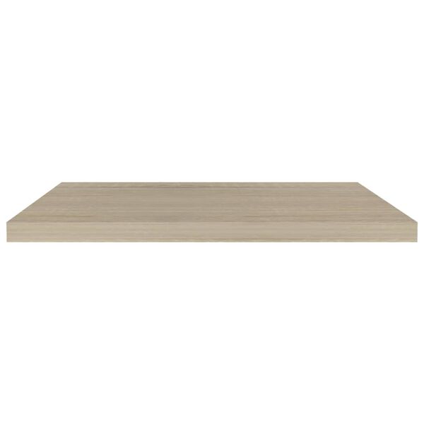 vidaXL Flytende vegghyller 2 stk eik 80x23,5x3,8 cm MDF