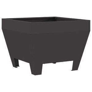 vidaXL Ildsk&aring;l Svart 50 x 50 x 38 cm Cortenst&aring;l