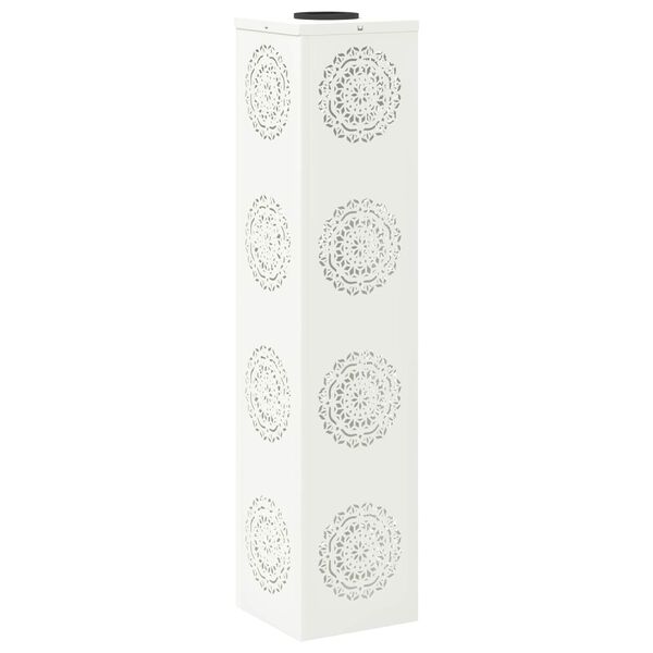 vidaXL Solenergi LED stibelys 2 pcs Hvit Kaldvalset st&aring;l