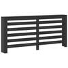 vidaXL Radiator Deksel Svart Eik 175 x 20 x 82 cm Konstruert tre