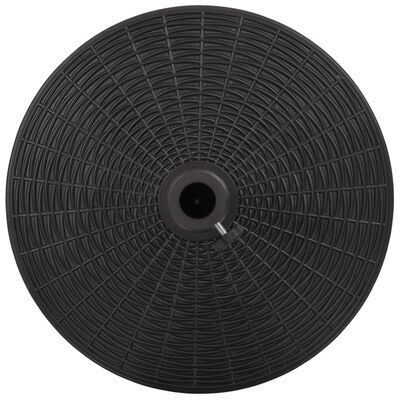 vidaXL Parasollfot svart rund 25 kg