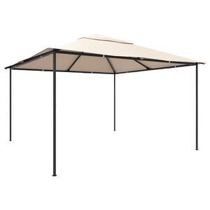 vidaXL Paviljongtelt 4x4 m st&aring;l beige
