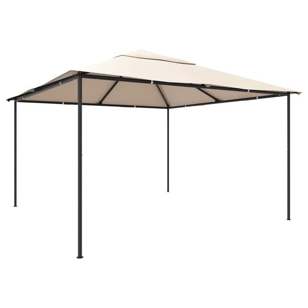 vidaXL Paviljongtelt 4x4 m st&aring;l beige