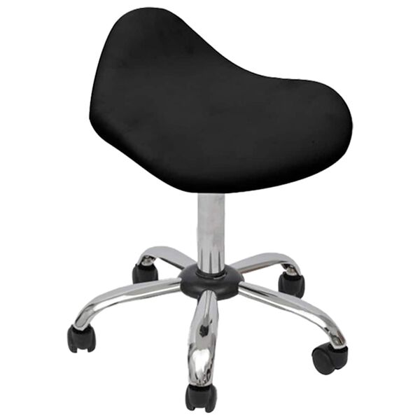 vidaXL Salong Spa Stol Svart 50 x 50 x (58,5-74,5) cm Kunstig l&aelig;r